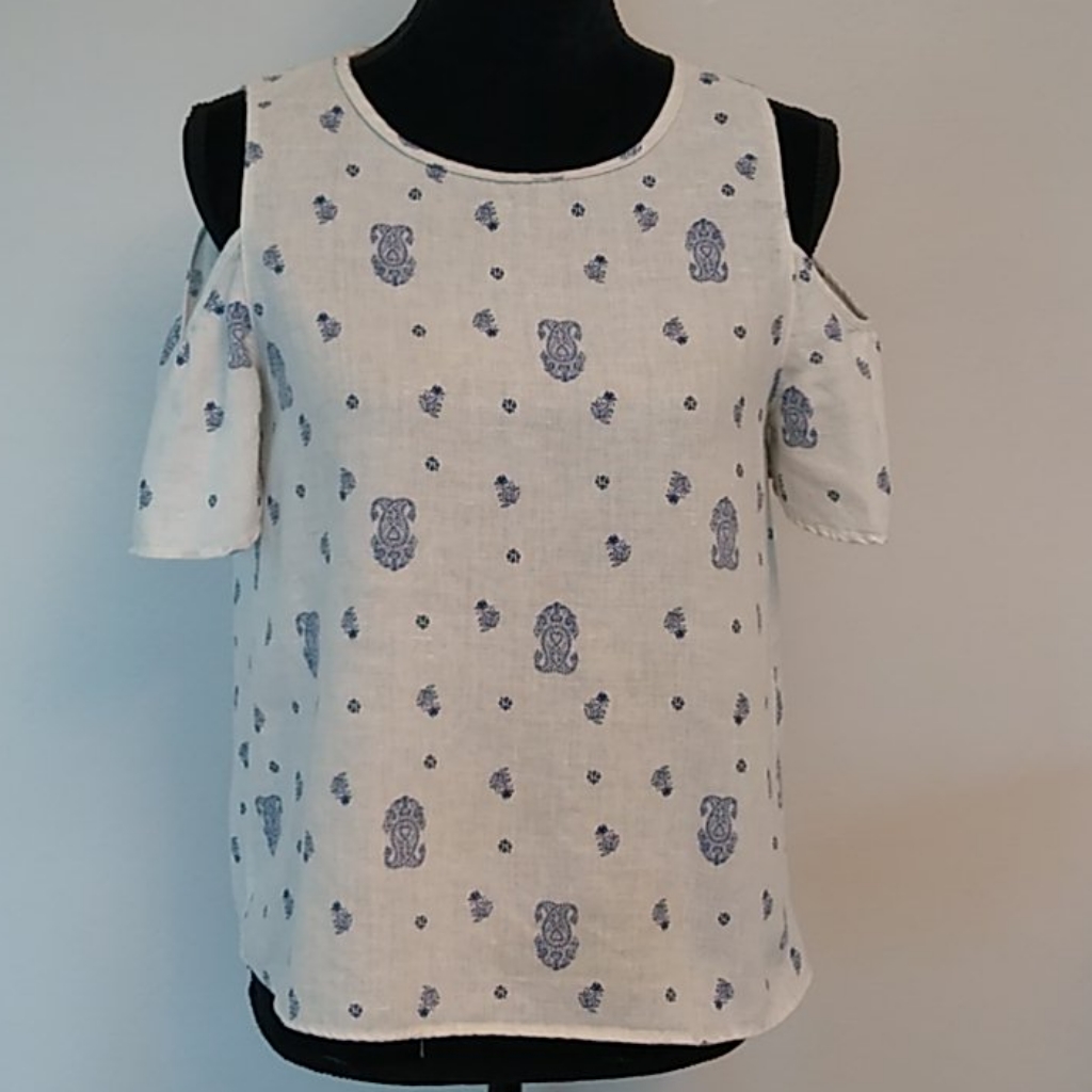 Zara Basic Cold Shoulder Blouse